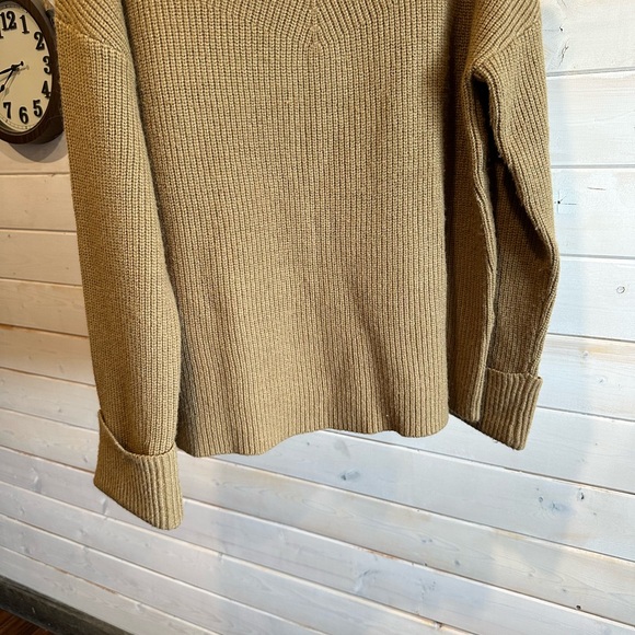Oak + Fort | Camel Coloured Knit V Neck Sweater - Picture 2 of 7